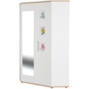 Mia & Mo Eckschrank  Clea - weiß - Materialmix - 191 cm | Möbel Kraft