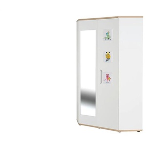 Mia & Mo Eck-Kleiderschrank  Clea ¦ weiß ¦ Maße (cm): H: 191