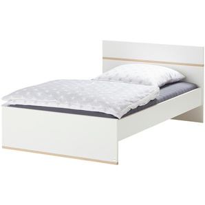 Mia & Mo Jugendbett  Clea - weiß - Materialmix - 130 cm - 86 cm | Möbel Kraft