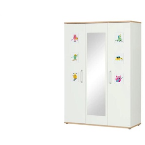 Mia & Mo Kleiderschrank  Clea ¦ weiß ¦ Maße (cm): B: 135 H: 193 T: 55.0