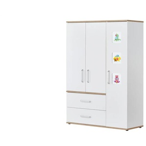Mia & Mo Kleiderschrank  Clea ¦ weiß ¦ Maße (cm): B: 135 H: 193 T: 55.0