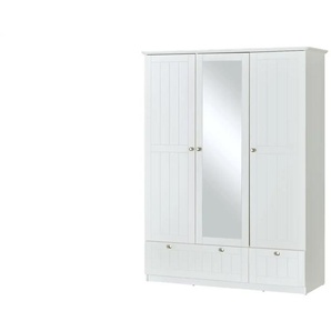 Mia & Mo Kleiderschrank  Suna ¦ weiß ¦ Maße (cm): B: 140 H: 187 T: 56