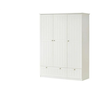 Mia & Mo Kleiderschrank  Suna ¦ weiß ¦ Maße (cm): B: 141 H: 187 T: 55.0