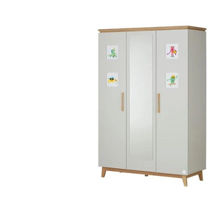 Mia & Mo Kleiderschrank  Tilda ¦ grau ¦ Maße (cm): B: 135 H: 200 T: 55.0