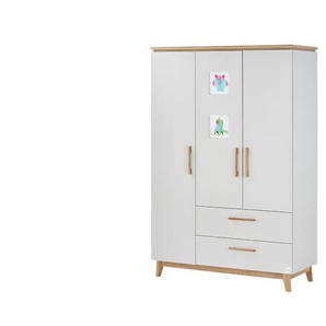 Mia & Mo Kleiderschrank Tilda - grau - Materialmix - 134,5 cm - 200 cm - cm 55,0 | Möbel Kraft