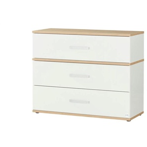 Mia & Mo Kommode Clea - weiß - Materialmix - 117 cm - 94 cm - cm 45,0 | Möbel Kraft
