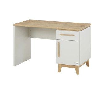Mia & Mo Schreibtisch Tilda - grau - Materialmix - 120 cm - 74 cm - cm 60,0 | Möbel Kraft