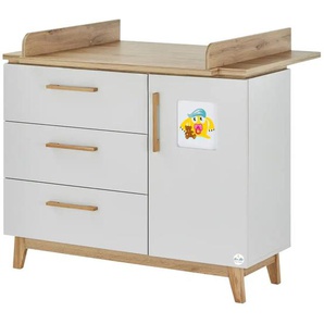Mia & Mo Wickelkommode Tilda - grau - Materialmix - 117 cm - 104 cm - cm 76,0 | Möbel Kraft