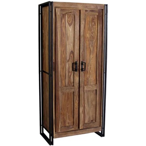 Dielenschrank Madras Massivholz, Metall Sheesham Modern Indien Indisch