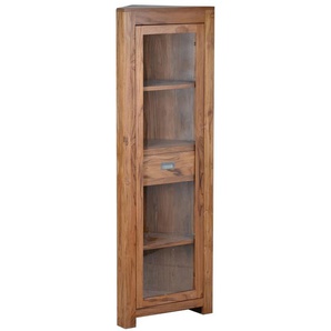 Eckvitrine Masala Massivholz Teak Modern Indien Indisch