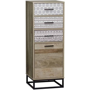 Highboard Benton MDF, Metall Modern Indien Indisch