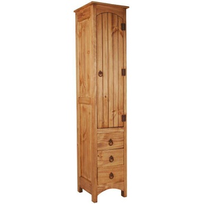 Mexico Hochschrank - 1-türig Massivholz Pinie Landhaus Mexiko Möbel Mexikanisch