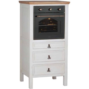 Mexico Hochschrank Old White für Ofen Massivholz Pinie Landhaus Mexiko Möbel Mexikanisch