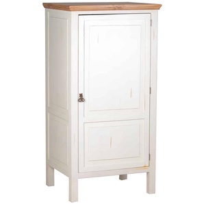 Mexico Hochschrank Old White - rechts Massivholz Pinie Landhaus Mexiko Möbel Mexikanisch