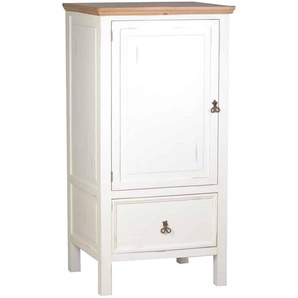 Mexico Kühlschrankmodul Old White - links Massivholz Pinie Landhaus Mexiko Möbel Mexikanisch