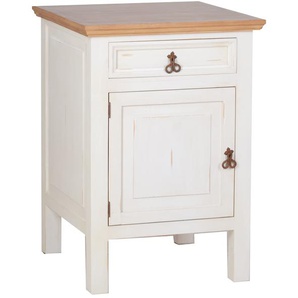 Mexico Schrankmodul Old White klein - links Massivholz Pinie Landhaus Mexiko Möbel Mexikanisch