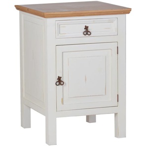 Mexico Schrankmodul Old White klein - rechts Massivholz Pinie Landhaus Mexiko Möbel Mexikanisch