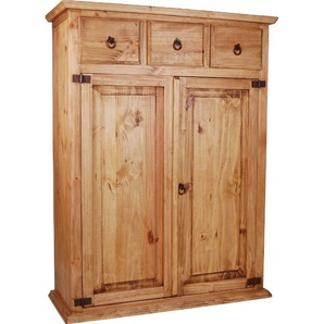 Mexico Schuhschrank - groß Massivholz Pinie Landhaus Mexiko Möbel Mexikanisch