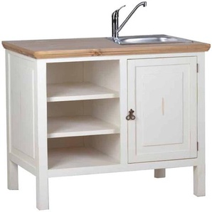 Mexico Spülmodul Old White Massivholz Pinie Landhaus Mexiko Möbel Mexikanisch