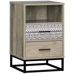 Nachttisch Benton MDF, Metall Modern Indien Indisch