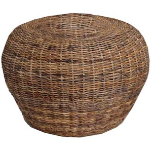 Rattan Couchtisch Haruna rund Bananenblatt-Geflecht Modern