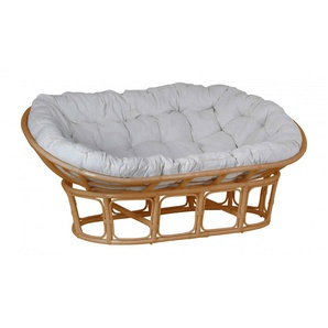 Rattansofa Papasan honig 100% Baumwolle, Rattan Modern