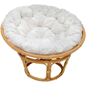 Sessel Papasan honig, Ø 100 cm 100% Baumwolle, Rattan Modern