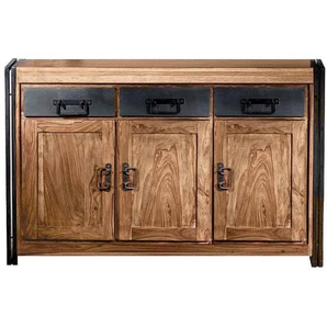Sideboard Madras Massivholz, Metall Sheesham Modern Indien Indisch