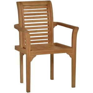 Teak Armlehnstuhl Massivholz Teak Modern