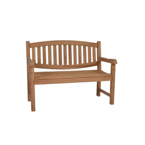 Teak Bank mit Armlehne 180cm Massivholz Teak Modern