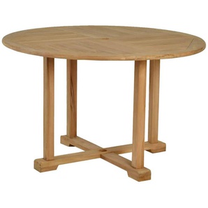 Teak Esstisch 100cm - rund Massivholz Teak Modern