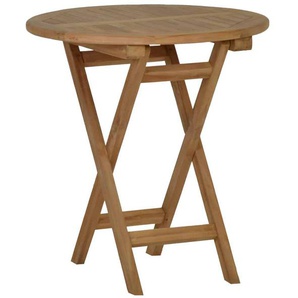 Teak Esstisch/Klapptisch rund 70x70cm Massivholz Teak Modern