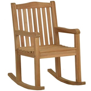 Teak Schaukelstuhl Massivholz Teak Modern