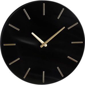 Mica Decorations Wanduhr Brixen aluminium 4 x 35,5 cm schwarz GLO660353729
