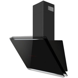 Mican Dunstabzugshaube , Schwarz , Metall, Glas , 80x94-142x47.5 cm , Randabsaugung, Hochleistungsgebläse, elektronische Steuerung, automatischer Gebläsenachlauf, Arbeitsplatzbeleuchtung , Küchen, Küchenelektrogeräte, Dunstabzugshauben