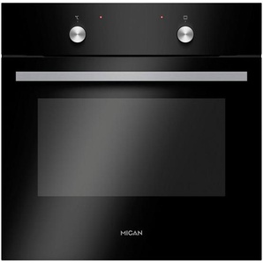Mican Einbaubackofen , Schwarz , Metall , A,A , 59.5x59.5x57.5 cm , Schnellaufheizung, Backofenbeleuchtung , Küchen, Küchenelektrogeräte, Backöfen, Einbaubacköfen