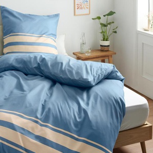 Microfaser-Bettwäsche - beige - - Maße: 155 x 220 cm