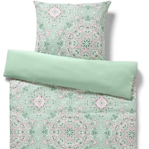 Microfaser-Bettwäsche, grün, Normalgröße