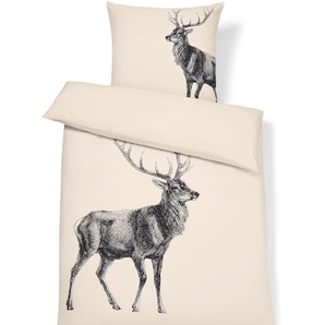 Microfaser-Bettwäsche, Hirsch, Normalgröße