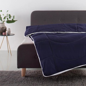 Microfaserbettdecke MY HOME Microlux, Bettdecke 135x200 cm, 155x220 cm, 200x200 cm, blau, B:135cm L:200cm, Obermaterial: 100% Polyester. Bezug: 100% Polyester. Füllung: 100% Polyester, Bettdecken, Bettdecken in 4 Farben, Sommer, Winter, 4 Jahreszeiten,