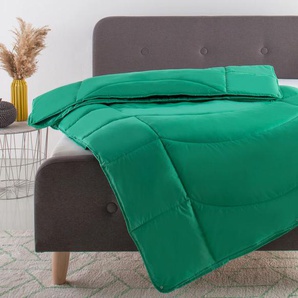 Microfaserbettdecke MY HOME Microlux, Bettdecke 135x200 cm, 155x220 cm, 200x200 cm, grün, B:155cm L:220cm, Obermaterial: 100% Polyester. Bezug: 100% Polyester. Füllung: 100% Polyester, Bettdecken, Bettdecken in 4 Farben, Sommer, Winter, 4 Jahreszeiten,
