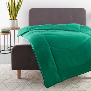 Microfaserbettdecke MY HOME Microlux, Bettdecke 135x200 cm, 155x220 cm, 200x200 cm, grün, B:155cm L:220cm, Obermaterial: 100% Polyester. Bezug: 100% Polyester. Füllung: 100% Polyester, Bettdecken, Bettdecken in 4 Farben, Sommer, Winter, 4 Jahreszeiten,
