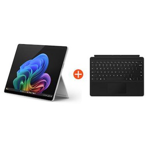 Microsoft Surface Pro (11. Edition) Copilot+ PC 13 OLED 2in1 Platin Snapdragon® X Elite 16GB/512GB SSD Win11 EP2-08363 ohne Netzteil inkl. MS Surface Pro Keyboard mit Copilot-Taste schwarz EP2-08363+EP2-00428