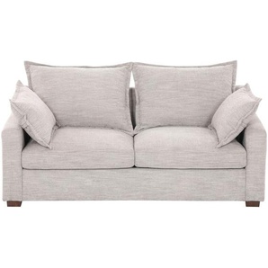 Mid.you 2-Sitzer-Sofa, Greige, Textil, Kautschukholz, Füllung: Polyester, 180x93x97 cm, Wohnzimmer, Sofas & Couches, Sofas, 2-Sitzer Sofas