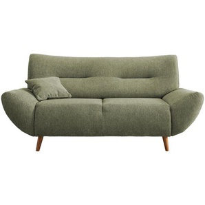 Mid.you 2-Sitzer-Sofa, Grün, Holz, Textil, Buche, Fichte, Kiefer,Buche, Füllung: Schaumstoff, 173x81x90 cm, Made in EU, Typenauswahl, Rücken echt,