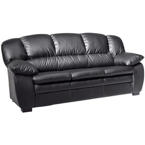 Mid.you 3-Sitzer-Sofa, Schwarz, Textil, 191x88x92 cm, Rücken echt, Wohnzimmer, Sofas & Couches, Sofas, 3-Sitzer Sofas