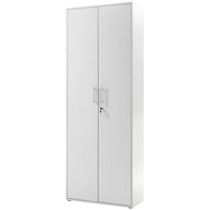 Mid.you Aktenschrank, Hellgrau, Holzwerkstoff, 5 Fächer, 80x216x35 cm, Typenauswahl, abschließbar, Arbeitszimmer, Aktenschränke