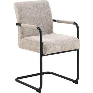 Mid.you Armlehnstuhl, Beige, Textil, rund, 50.5x84.5x64.5 cm, Esszimmer, Stühle, Esszimmerstühle, Armlehnenstühle