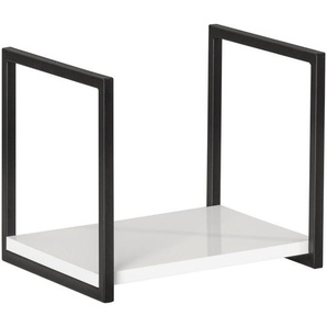 Mid.you Badezimmerregal, Schwarz, Weiß, Metall, 33x28x28 cm, hängend, Badezimmer, Badezimmerregale, Badregale