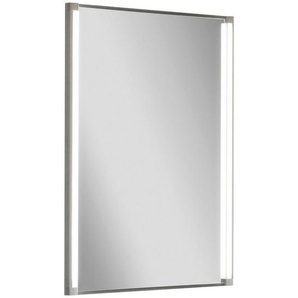 Mid.you Badezimmerspiegel LED-Line, Alu, Glas, Holzwerkstoff, rechteckig, F, 42x67x4 cm, feuchtraumgeeignet, Badezimmer, Badezimmerspiegel, Badspiegel